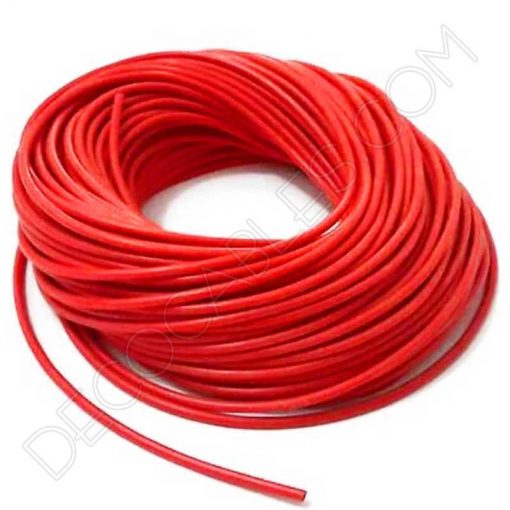 Cable eléctrico decorativo de silicona rojo
