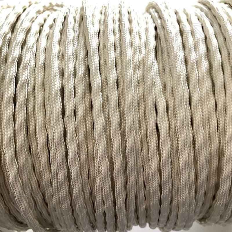 Cable decorativo semi trenzado color blanco Cable decorativo semi trenzado color blanco