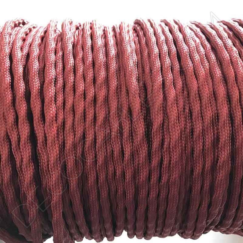 Cable decorativo semi trenzado color granate Cable decorativo semi trenzado color granate