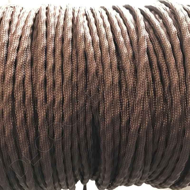 Cable decorativo semi trenzado color marrón Cable decorativo semi trenzado color marrón