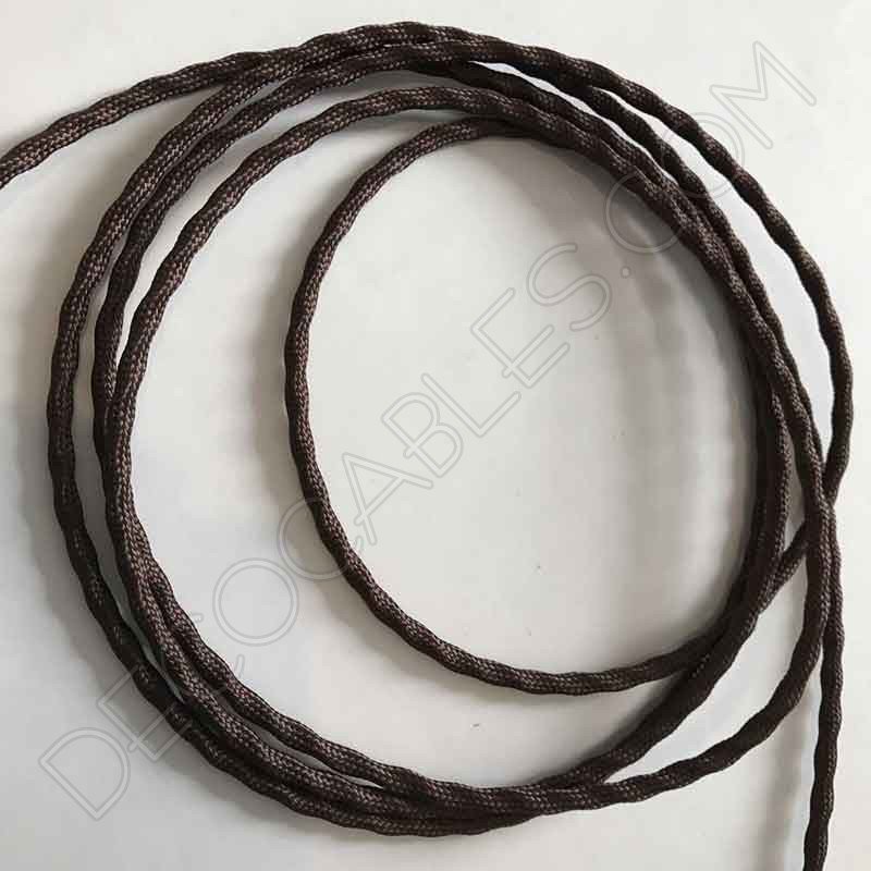 Cable decorativo semi trenzado color marrón Cable decorativo semi trenzado color marrón