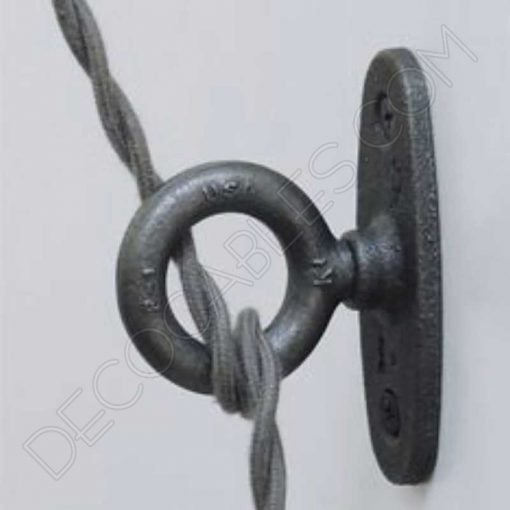 Cable trenzado de seda (Gris) 4 Cable eléctrico trenzado de seda color gris