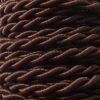 Cable trenzado de seda (Marrón) 3 Cable eléctrico trenzado de seda marrón