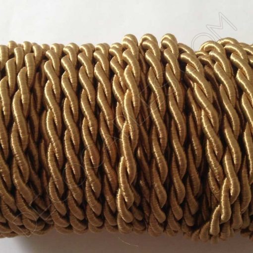 Cable trenzado de seda (Dorado) 4 Cable eléctrico trenzado de seda dorado