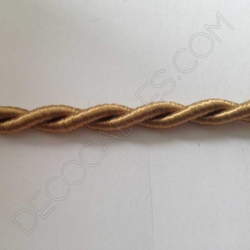 Cable trenzado de seda (Dorado) 2 Cable eléctrico trenzado de seda dorado