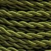 Cable trenzado de seda (Verde) 5 Cable eléctrico trenzado de seda color verde