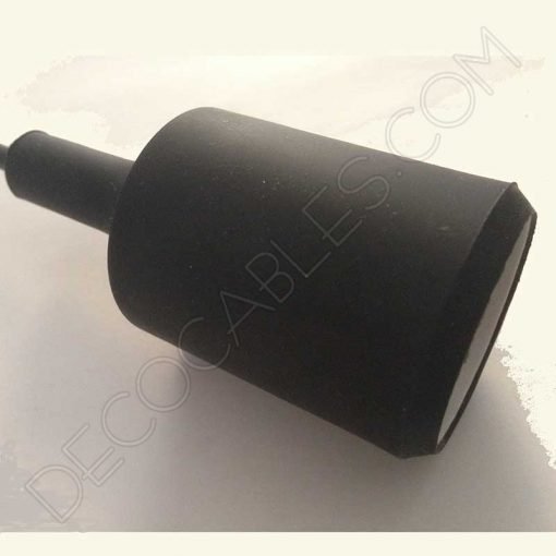 Portalámpara de silicona color negro