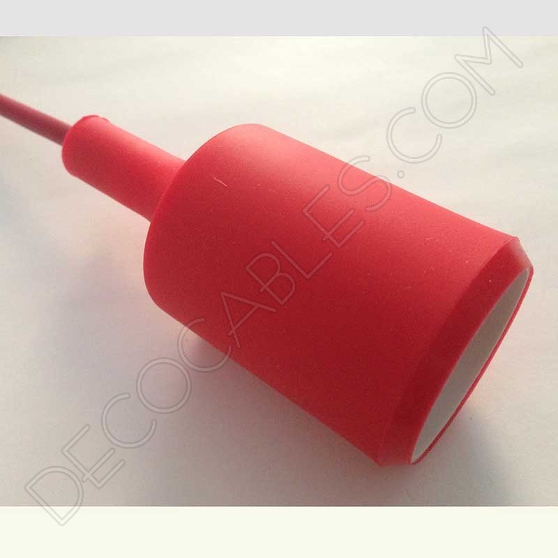 Portalámpara de silicona color rojo Portalámpara de silicona color rojo