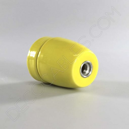 Portalámparas cerámico E27 (Varios colores) 22 Portalámparas de cerámica en color amarillo