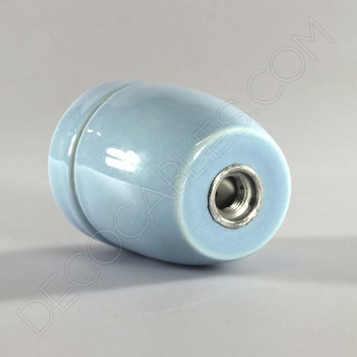 Portalámparas cerámico E27 (Varios colores) 19 Portalámparas de cerámica en color azul celeste