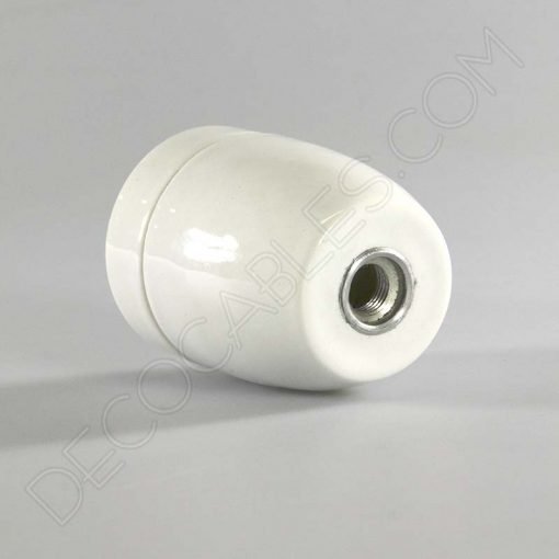 Portalámparas cerámico E27 (Varios colores) 16 Portalámparas de cerámica en color blanco