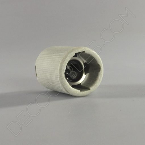 Portalámparas de porcelana E27 y E14 4 Portalámparas de porcelana casquillos E27 y E14