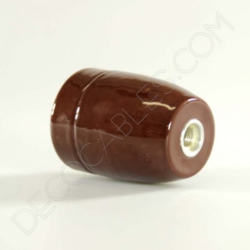 Portalámparas cerámico E27 (Varios colores) 13 Portalámparas de cerámica en color marrón