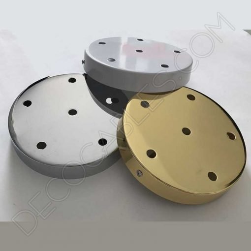 Soporte de techo metálico grande para lámpara 6 orificios (varios colores) 10 Soporte de techo grande 6 agujeros varios colores