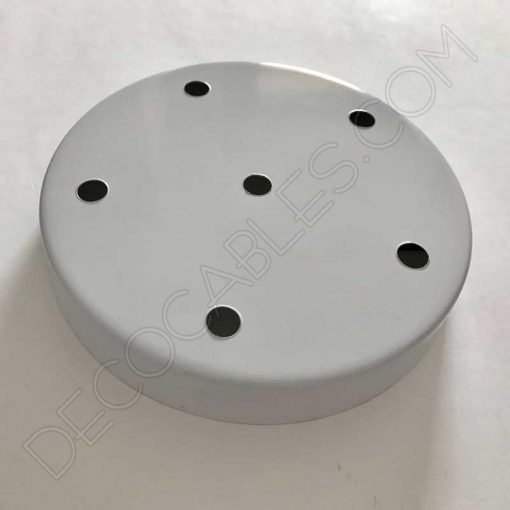 Soporte de techo metálico grande para lámpara 6 orificios (varios colores) 8 Soporte de techo grande 6 agujeros blanco