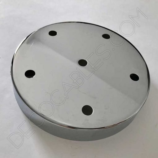 Soporte de techo metálico grande para lámpara 6 orificios (varios colores) 4 Soporte de techo grande 6 agujeros cromado