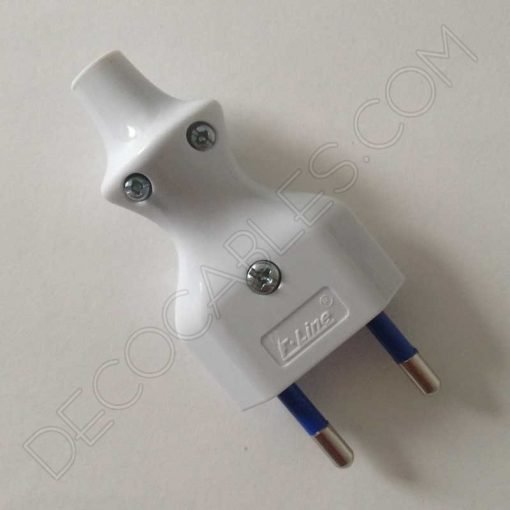 Clavija Vintage para lámparas (blanca) 2 Clavija lámpara Vintage