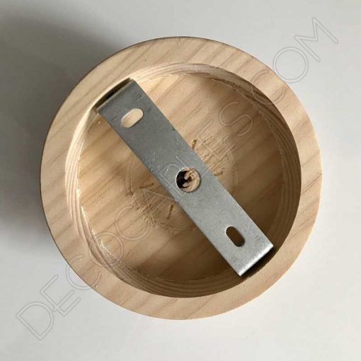 Florón de madera para lámpara modelo Media Bola 2 Florón soporte de techo lámpara en madera modelo media bola