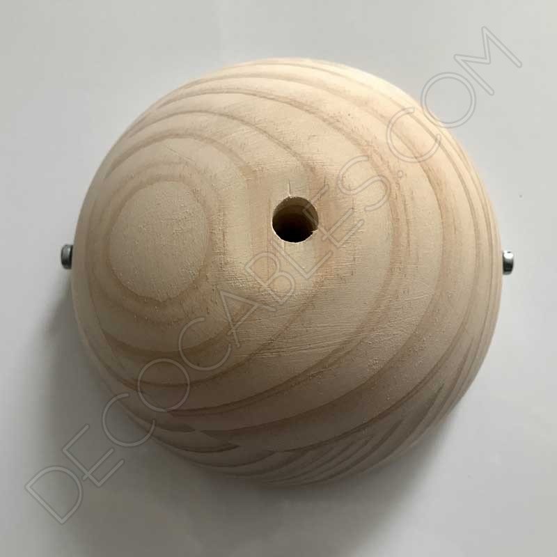 Florón soporte de techo lámpara en madera modelo media bola Florón soporte de techo lámpara en madera modelo media bola