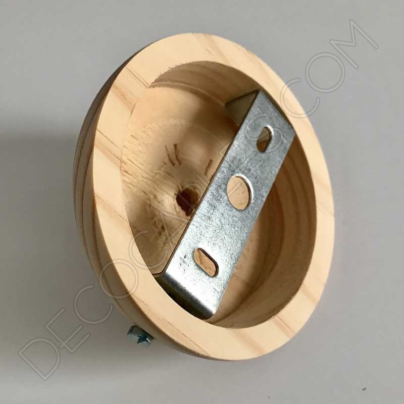Florón soporte de techo para lámpara en madera modelo semi bola Florón soporte de techo para lámpara en madera modelo semi bola