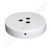 Soporte de techo para lámpara de 3 orificios (blanco) 14 Soporte de techo metálico blanco para lámparas con 3 salidas para cables