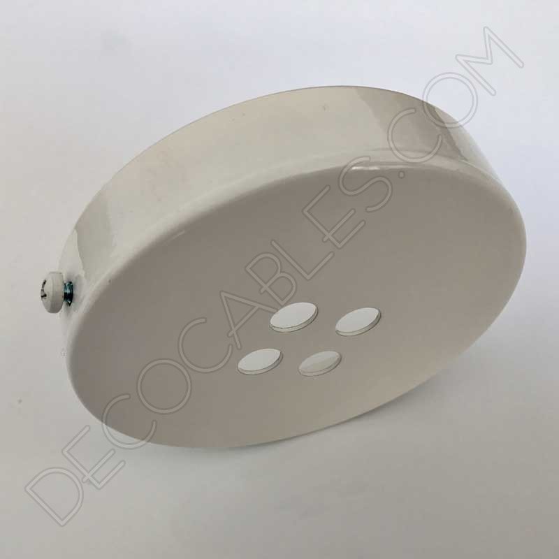 Soporte florón de techo blanco 4 salidas Soporte florón de techo blanco 4 salidas