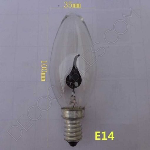 Bombilla vela llama oscilante E14 5 bombilla vela estándar llama oscilante casquillo E14