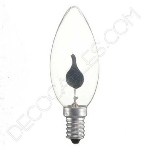 Bombilla vela llama oscilante E14 3 bombilla vela estándar llama oscilante casquillo E14
