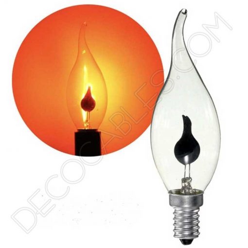 Bombilla vela llama oscilante E14 12 bombilla vela pico llama oscilante casquillo E14