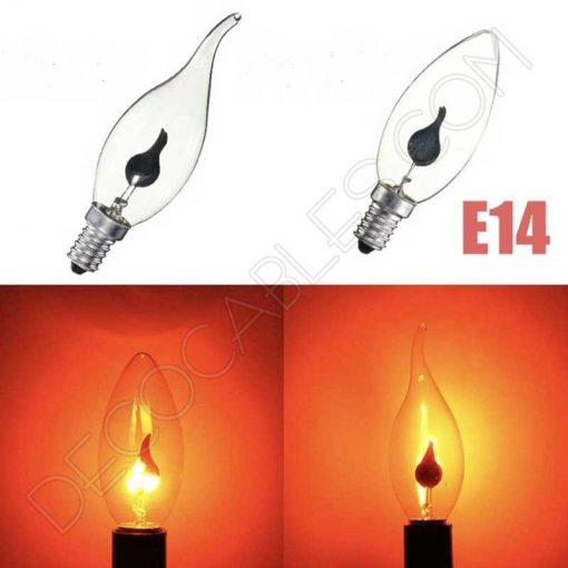Bombilla vela llama oscilante E14 2 bombilla vela llama oscilante casquillo E14