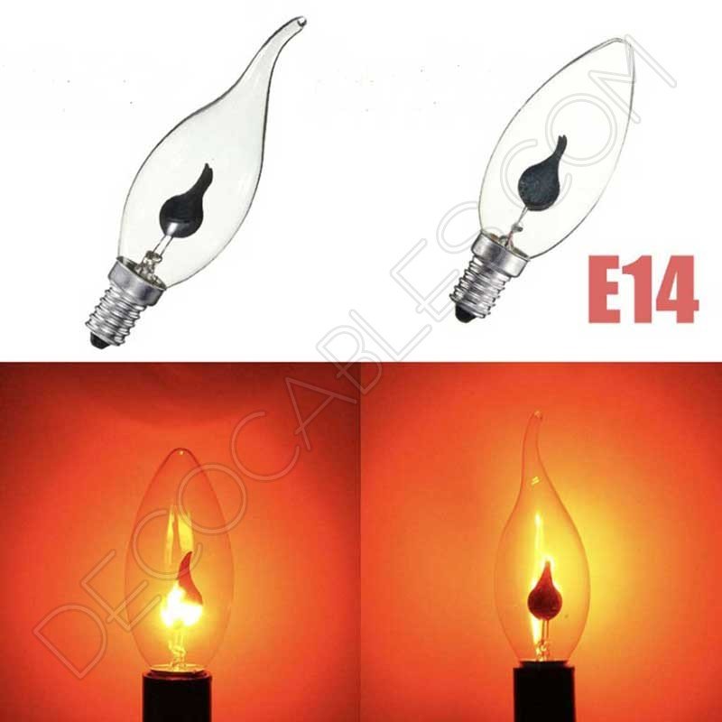 bombilla vela llama oscilante casquillo E14 bombilla vela llama oscilante casquillo E14