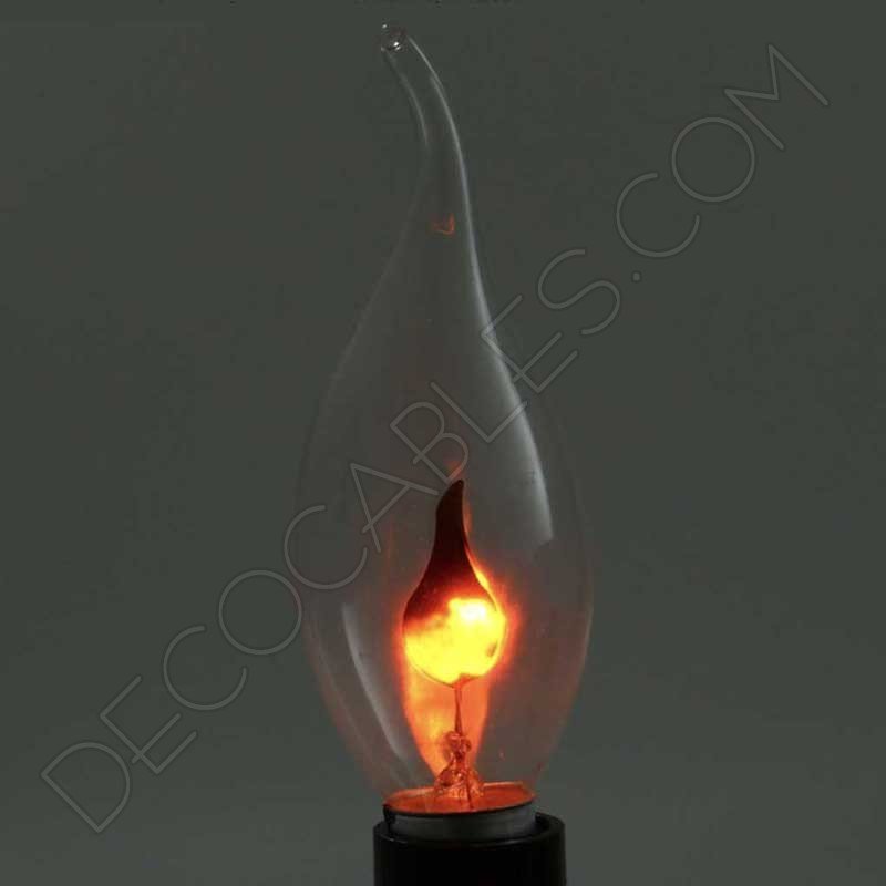 bombilla vela pico llama oscilante casquillo E14 bombilla vela pico llama oscilante casquillo E14