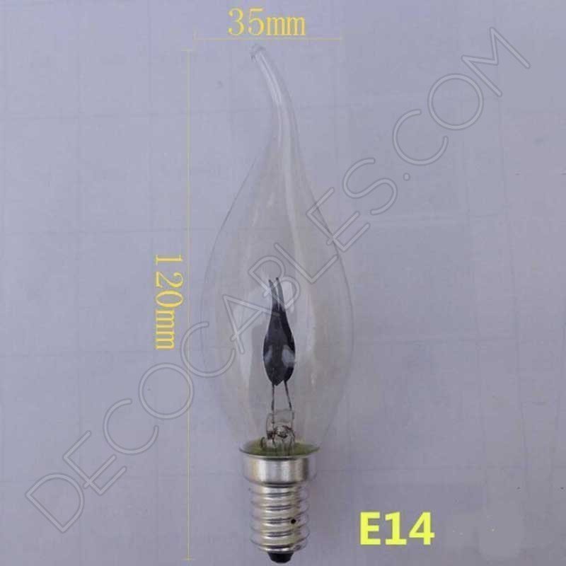 bombilla vela pico llama oscilante casquillo E14 bombilla vela pico llama oscilante casquillo E14