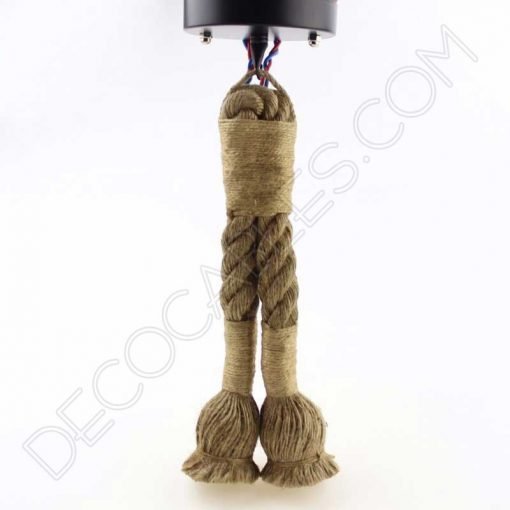 Lámpara colgante soga dos brazos