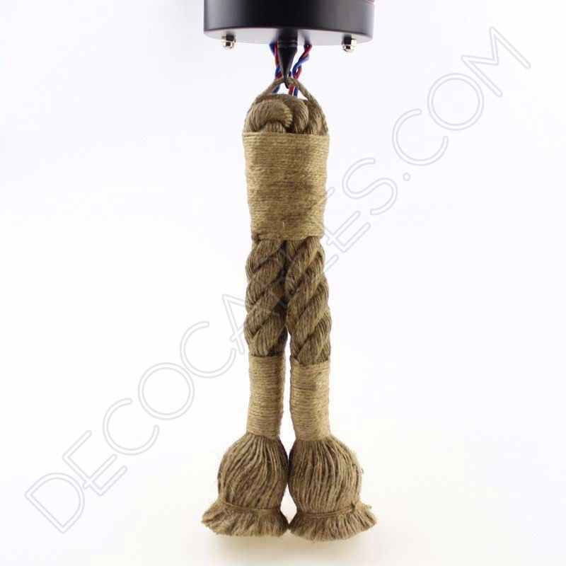 Lámpara colgante soga dos brazos Lámpara colgante soga dos brazos