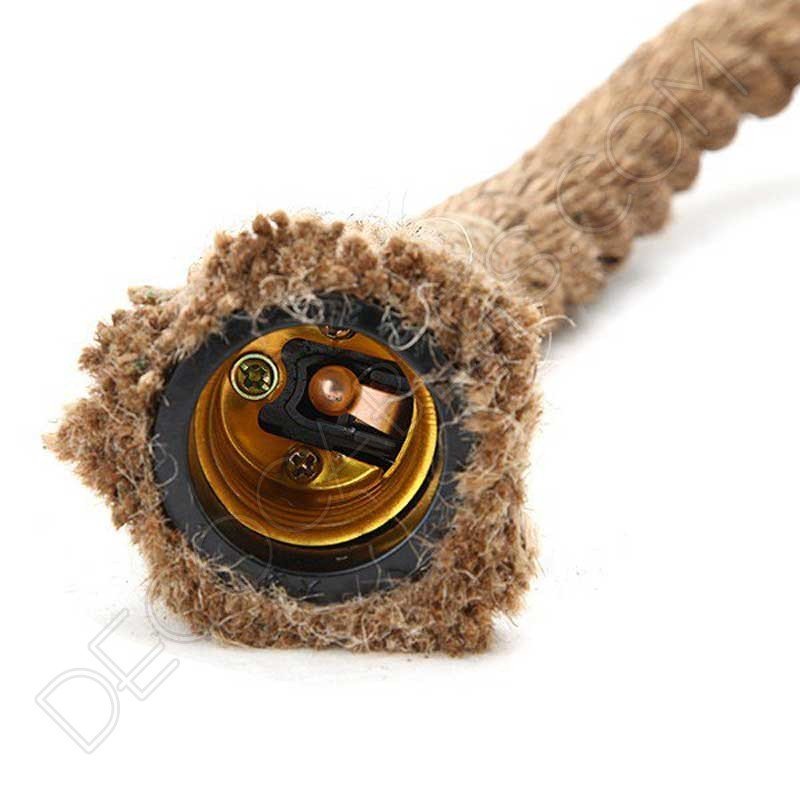 Lámpara colgante soga dos brazos Lámpara colgante soga dos brazos