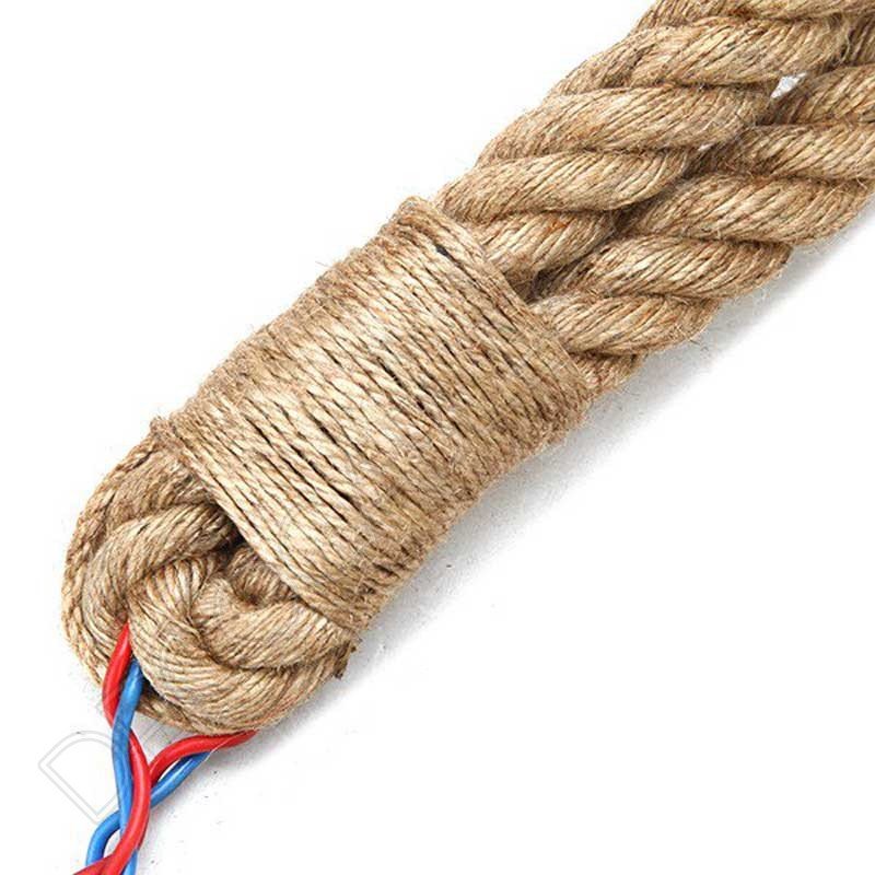 Lámpara colgante soga dos brazos Lámpara colgante soga dos brazos