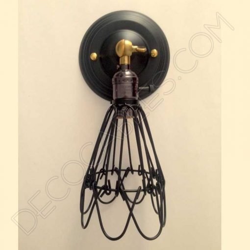 Lámpara Jaula para pared o techo 3 Lámpara Vintage de pared modelo jaula