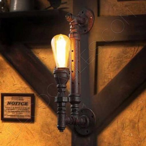 Lámpara de tuberías estilo industrial