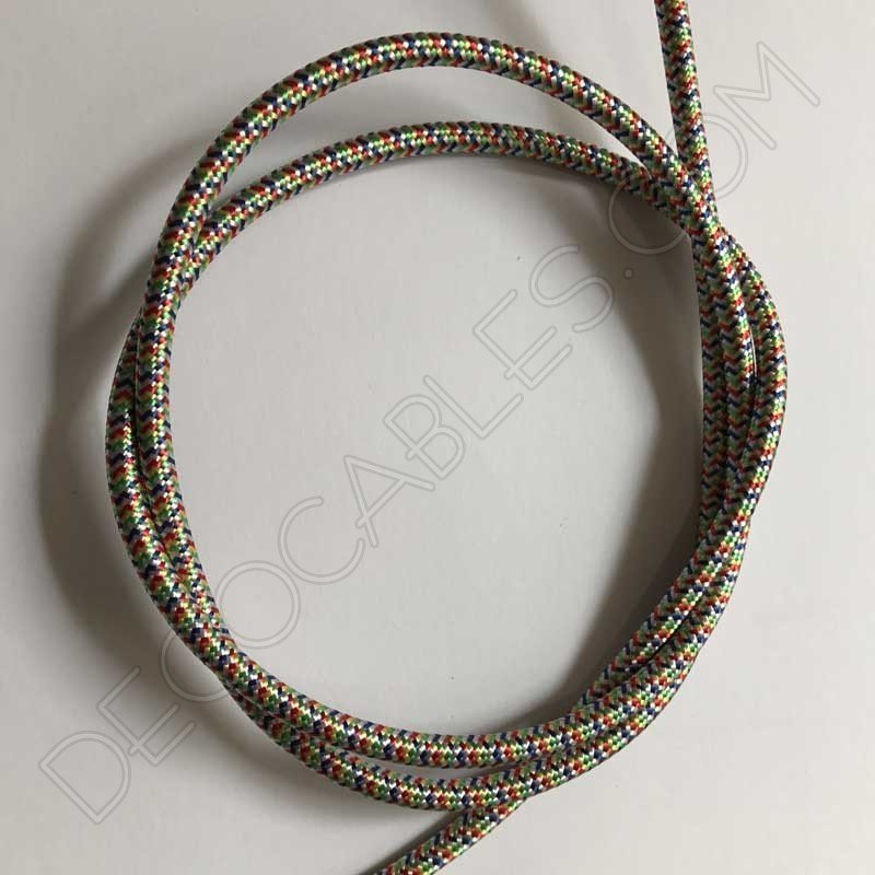 Cable eléctrico textil multicolor Cable eléctrico textil multicolor