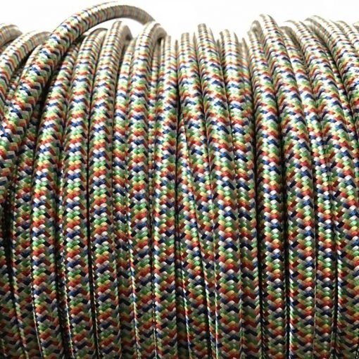 Cable eléctrico textil multicolor