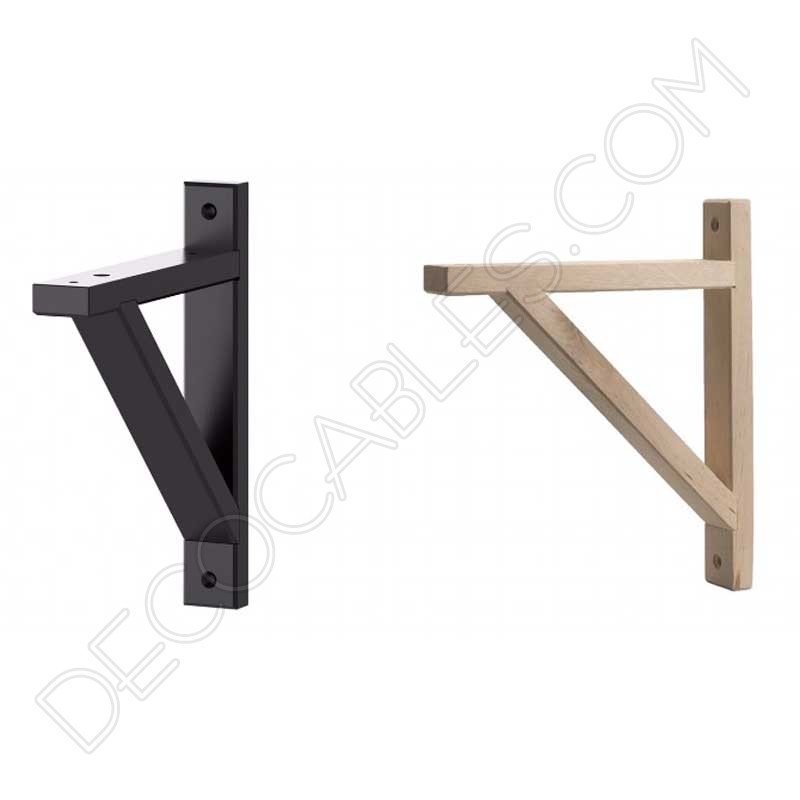 Escuadra de madera para lámparas color negro Escuadra de madera para lámparas color negro