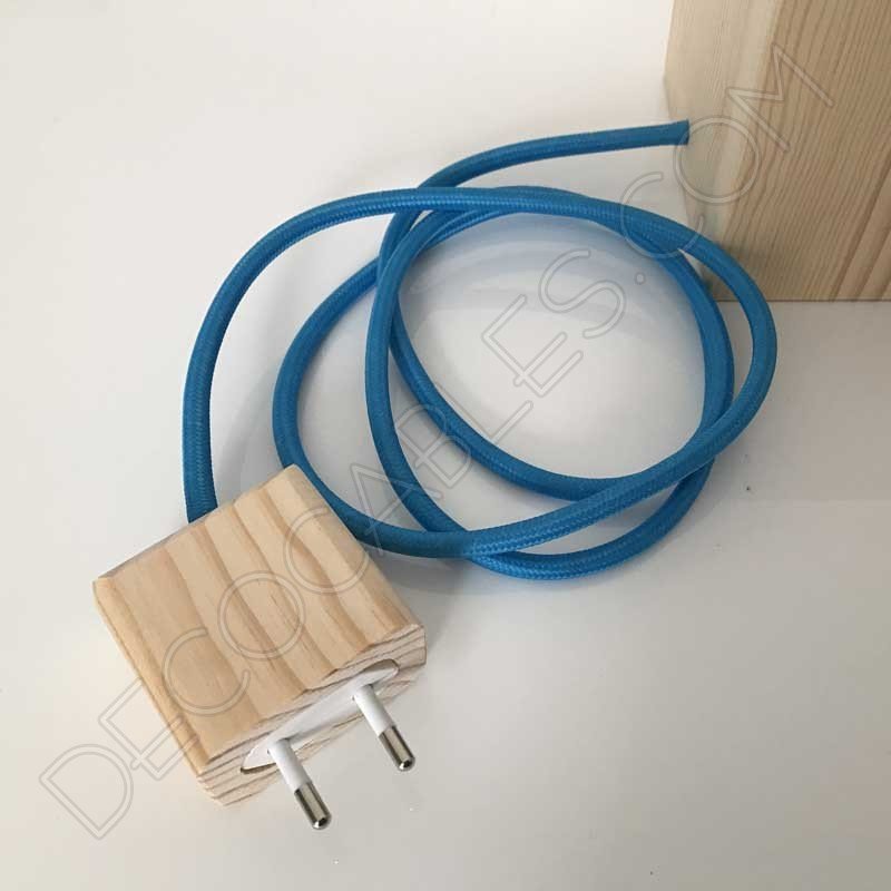 Clavija bipolar macho de madera para lámparas Clavija bipolar macho de madera para lámparas