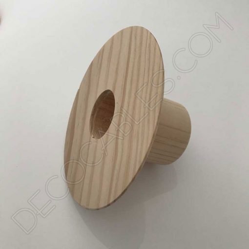 Cubre portalámparas de madera modelo sombrero 2 Cubre portalámparas de madera modelo sombrero
