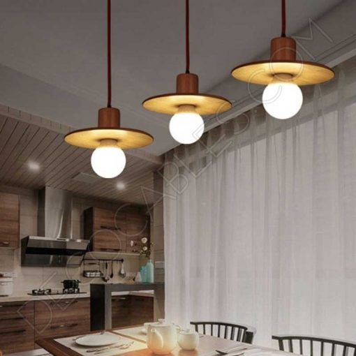 Lámpara Colgante de Madera modelo Sombrero 6 Lámpara colgante de madera modelo sombrero