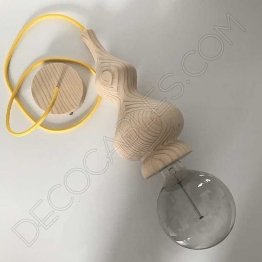 Lámpara colgante de madera grande modelo Pináculo