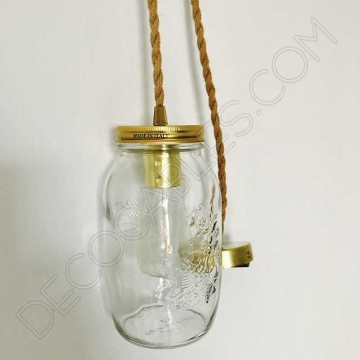 Lámpara colgante Tarro de Cristal 8 Lampara colgante tarro de cristal