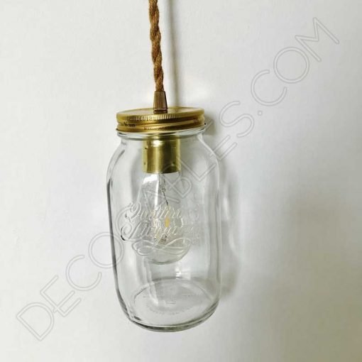 Lámpara colgante Tarro de Cristal 5 Lampara colgante tarro de cristal