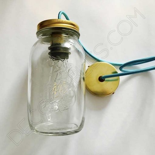 Lámpara colgante Tarro de Cristal 4 Lampara colgante tarro de cristal