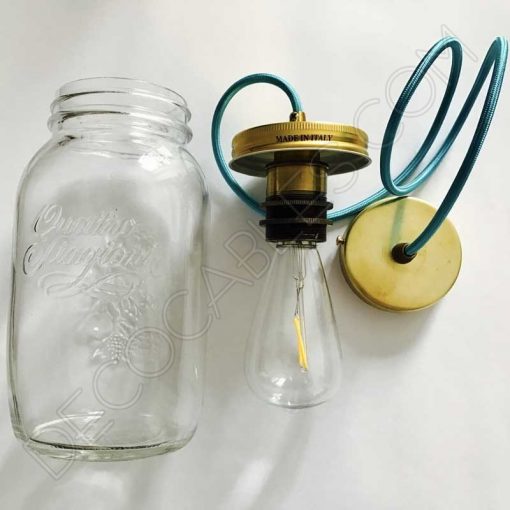 Lámpara colgante Tarro de Cristal 3 Lampara colgante tarro de cristal